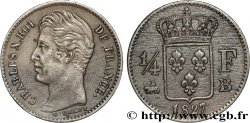 1/4 franc Charles X 1827 Rouen F.164/11