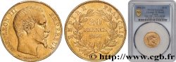 20 francs or Napoléon III, tête nue 1856 Strasbourg F.531/10