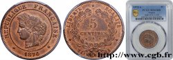 5 centimes Cérès 1874 Paris F.118/9