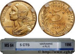 5 centimes Marianne, 4 plis 1996 Pessac F.125/39