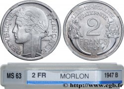 2 francs Morlon, aluminium 1947 Beaumont-Le-Roger F.269/11