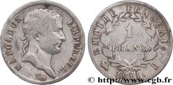 1 franc Napoléon Ier tête laurée, Empire français 1811 Rouen F.205/29