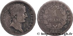 1 franc Napoléon Ier tête laurée, Empire français 1812 Lyon F.205/45