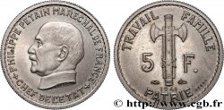 Essai cupro-nickel de 5 francs Pétain, type III 1941 Paris GEM.142 53
