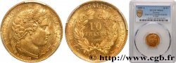 10 francs or Cérès, IIe République, levrette oreille haute 1850 Paris F.504/1