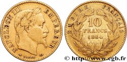 10 francs or Napoléon III, tête laurée, type définitif à grand 10 1864 Paris F.507A/6