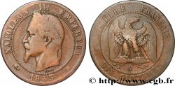 Dix centimes Napoléon III, tête laurée 1863 Paris F.134/10