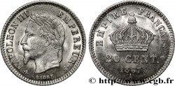 20 centimes Napoléon III, tête laurée, grand module 1867 Paris F.150/1