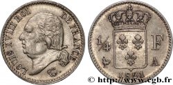 1/4 franc Louis XVIII 1821 Paris F.163/20