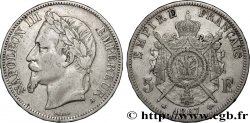 5 francs Napoléon III, tête laurée 1867 Paris F.331/10