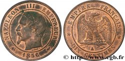 Dix centimes Napoléon III, tête nue 1856 Paris F.133/34