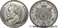 5 francs Napoléon III, tête laurée 1869 Strasbourg F.331/15
