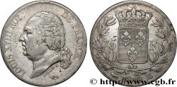 5 francs Louis XVIII, tête nue 1819 Rouen F.309/41