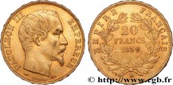20 francs or Napoléon III, tête nue 1859 Paris F.531/15