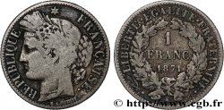 1 franc Cérès, Troisième République, petit A 1871 Paris F.216/2