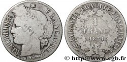 1 franc Cérès, IIIe République 1871 Bordeaux F.216/3