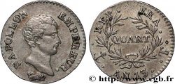 Quart (de franc) Napoléon Empereur, Calendrier révolutionnaire 1805 Nantes F.158/16
