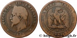 Dix centimes Napoléon III, tête laurée 1863 Paris F.134/10