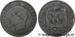 Cinq centimes Napoléon III, tête nue 1857 Lille F.116/43