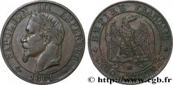 Cinq centimes Napoléon III, tête laurée 1861 Strasbourg F.117/5