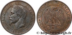Cinq centimes Napoléon III, tête laurée 1862 Strasbourg F.117/8