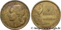 20 francs G. Guiraud, 4 faucilles 1950  F.402/3