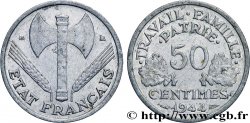 50 centimes Francisque, légère 1944 Beaumont-Le-Roger F.196/5