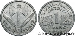 1 franc Francisque, lourde 1942 Paris F.222/3