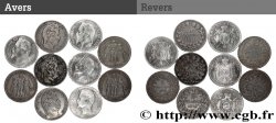 Lot de dix écus de 5 francs n.d.  F.-/