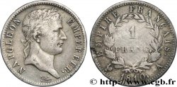 1 franc Napoléon Ier tête laurée, Empire français 1810 Paris F.205/12