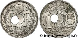 10 centimes Lindauer, maillechort, trou décentré 1939  F.139/3 var.