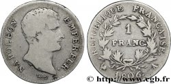 1 franc Napoléon Empereur, Calendrier grégorien 1806 Paris F.202/1