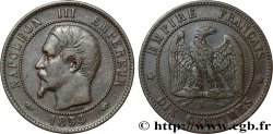 Dix centimes Napoléon III, tête nue 1854 Paris F.133/11