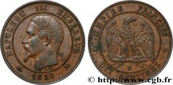 Dix centimes Napoléon III, tête nue 1856 Rouen F.133/35