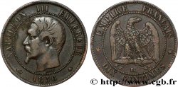 Dix centimes Napoléon III, tête nue 1856 Strasbourg F.133/36