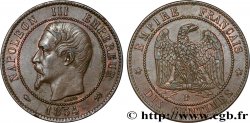 Dix centimes Napoléon III, tête nue 1854 Rouen F.133/12