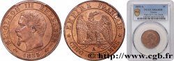 Cinq centimes Napoléon III, tête nue 1855 Paris F.116/17