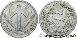 1 franc Francisque, légère, Fauté coins tournés à +16 min/+96° 1943  F.223/3 var.