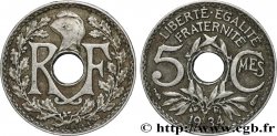 5 centimes Lindauer, petit module 1934 Paris F.122/17