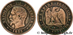 Deux centimes Napoléon III, tête nue 1853 Paris F.107/1