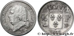 1/4 franc Louis XVIII 1822 Rouen F.163/22