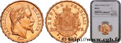 20 francs or Napoléon III, tête laurée 1868 Paris F.532/18