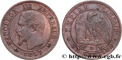 Un centime Napoléon III, tête nue 1857 Rouen F.102/34