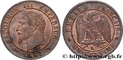 Un centime Napoléon III, tête laurée 1862 Bordeaux F.103/7