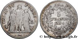 5 francs Union et Force, Union desserré, avec glands intérieurs et gland extérieur 1797 Bordeaux F.291/15