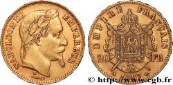 20 francs or Napoléon III, tête laurée 1867 Paris F.532/15