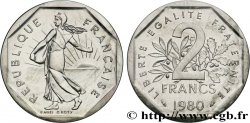 Piéfort Argent de 2 francs Semeuse 1980 Pessac GEM.123 P2