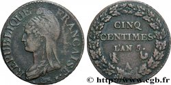 Cinq centimes Dupré, grand module 1799 Paris F.115/46