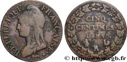 Cinq centimes Dupré, grand module 1799 Paris/Orléans F.115/57