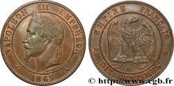 Dix centimes Napoléon III, tête laurée 1865 Paris F.134/16